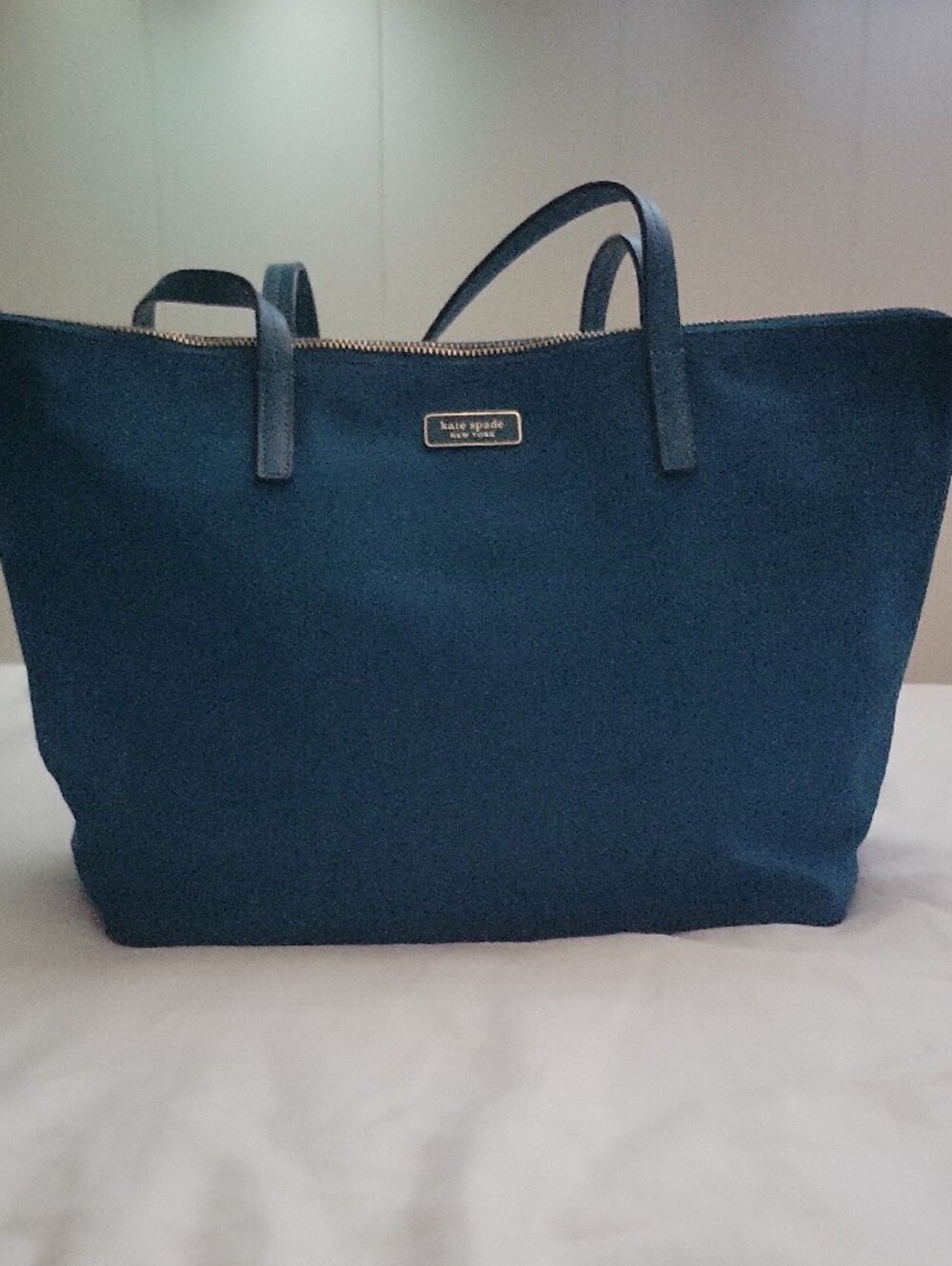 Kate Spade Hayden Deep Teal Nylon zip-top tote - Picture 9 of 10
